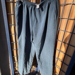 Alfred Dunner 24W Dark Gray Moleskin Pull On Pants Elastic Waist